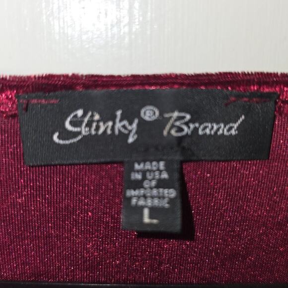 Slinky Brand Crushed Velvet Embroidered Long Sleeve Tunic Top Christmas Large - Picture 7 of 7